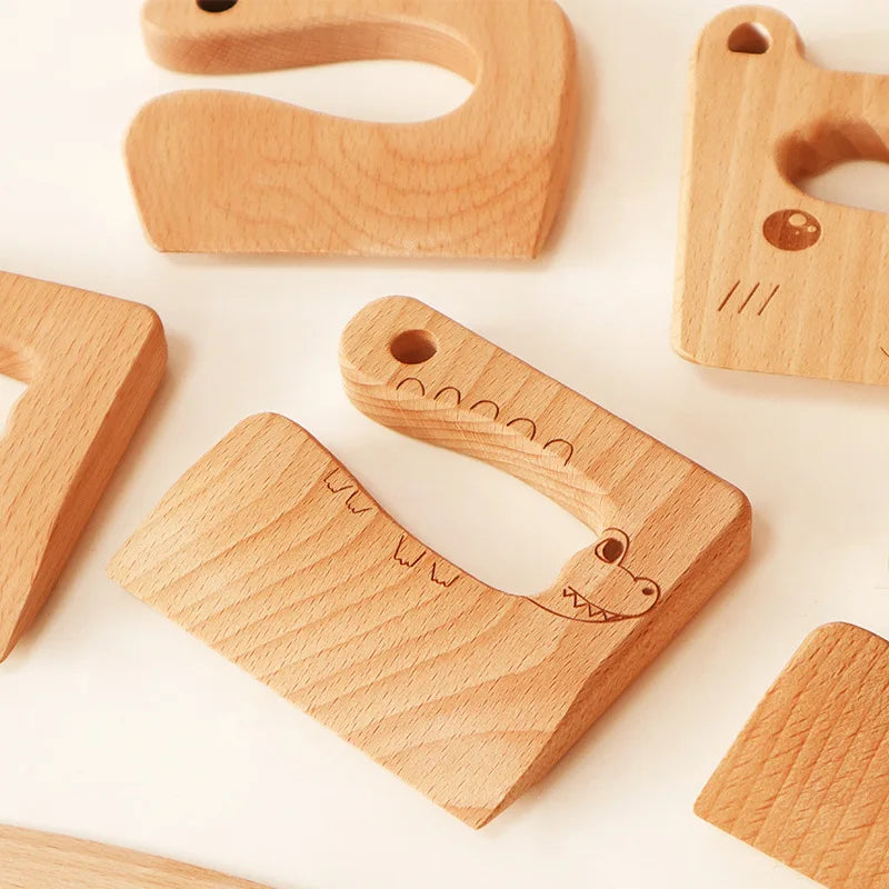 9mm Utility Mini Pocket Eco-Friendly Wooden Cute Hand Craft Kitchen Cooking Set Safe Cutting Toy Children's Bamboo Bread