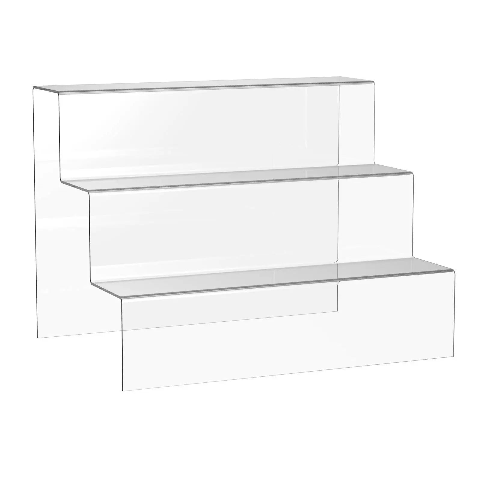 Small Eco-Friendly 3-Tier Acrylic Clear Riser Display Shelf for Jewelry and Other Items