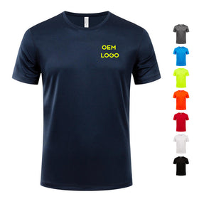 Oem Odm Custom Print Plain Blank Sportswear Fitted T-Shirts Polyester White Sports Gym Run Quick Dry Men T Shirt for Men