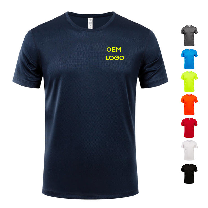 Oem Odm Custom Print Plain Blank Sportswear Fitted T-Shirts Polyester White Sports Gym Run Quick Dry Men T Shirt for Men