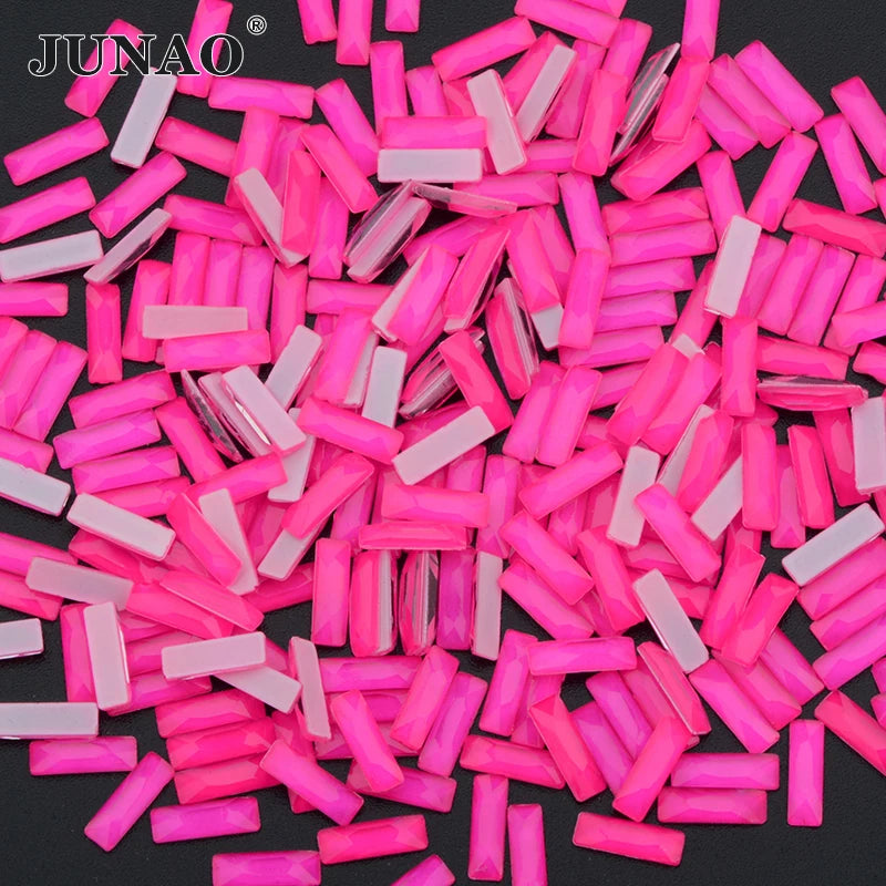 JUNAO Over 100 Designs Glass Rhinestones Flatback Stones Neon Horse Eye Crystals Wholesale for Nail Salon