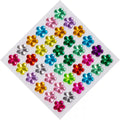 10mm 36pcs Flower Shape  Self-Adhesive Rhinestone Stickers Crystal Gem Stickers Assorted Colors and Shapes