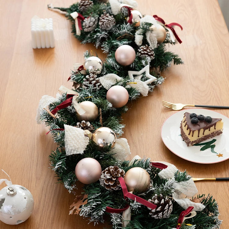 Christmas Decorations Artificial Christmas PVC Rattan Wreaths and Garlands Indoor Outdoor for Home Decoration