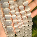 Natural Calcite Selenite Round Loose Beads Strand 6/8/10MM for Jewelry DIY Making Necklace Bracelet
