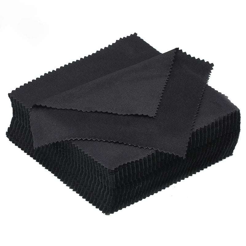 Wholesale 15x15cm Microfiber Glasses Cleaning Cloth Custom Logo Printing Picot Edge Microfiber Lens Glasses Cleaning Cloth