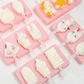 Saffron Silicone Ice Cream Mold with Lid Multiple Designs Popsicle Molds Featuring Animals and Cartoons
