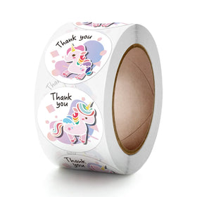 1 Inch Thank You Stickers Round 500pcs Labels Per Roll Cute Sticker for Party Gift Packaging