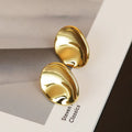 Tongxin New French 18K Gold Copper Round Geometric Earrings Women Gifts for Mommy