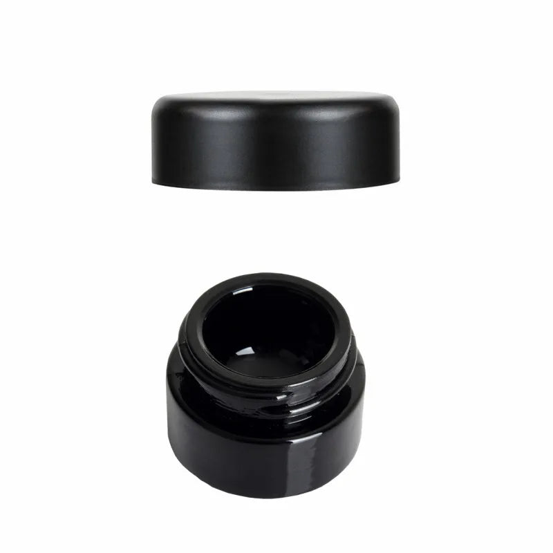 Printing logo 5ml 7ml 9ml  UV Glass Concentrate Oil Smell Proof Container Mini Cream Oil Jar