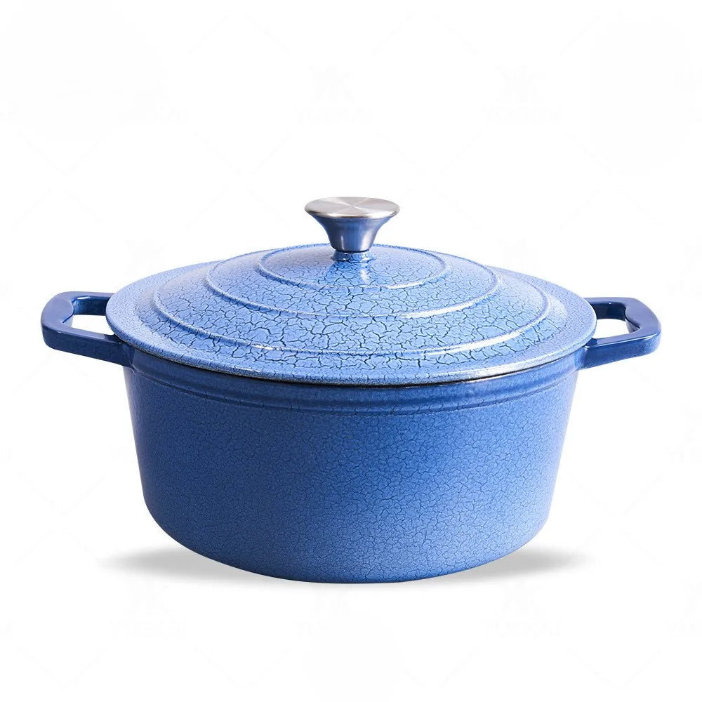 New Style Design Color Kitchenware Cooking Pots Sets Enamel Cast Iron Cookware Casserole with Lid