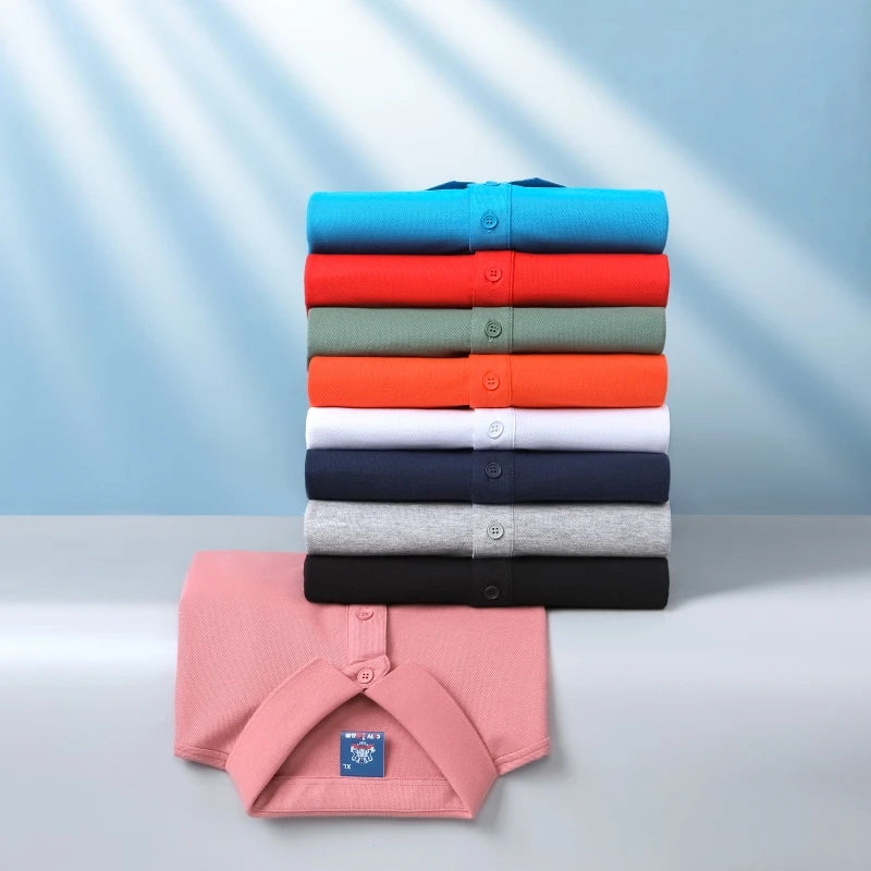 Wholesale Custom logo Printed Pattern Blank Fashion Simple Solid Color Unisex Short-sleeved Golf Shirt