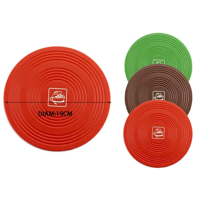 Silicone Printed Coasters & Table Mats Customizable Food Grade Heat Resistant Anti-Slip Eco-Friendly Round Mats