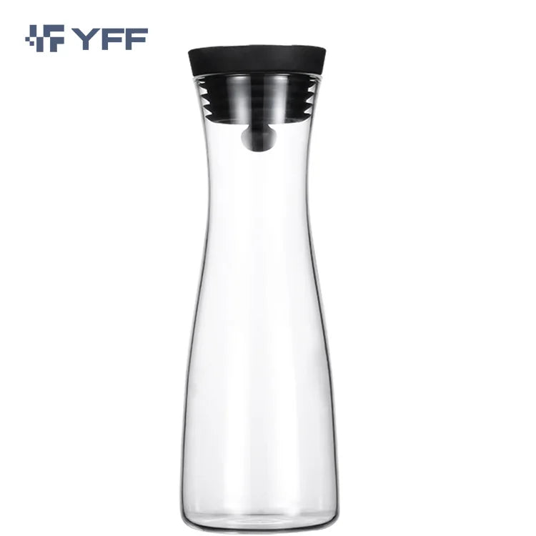 800ml1200ml1800mlBorosilicate Glass Pitcher with Lid Water Carafe Jug for Hot/Cold Water Ice Tea and Juice Beverage