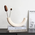 R41 Creative Shape Living Room Entrance Wine Cabinet Home Decoration Ornaments Plastic Crescent Vase
