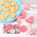 Saffron 6pcs/Box New Mermaid Princess Girl Cookie Cutter Set 6 Plastic Cutting Sheets for Cookies & Candy