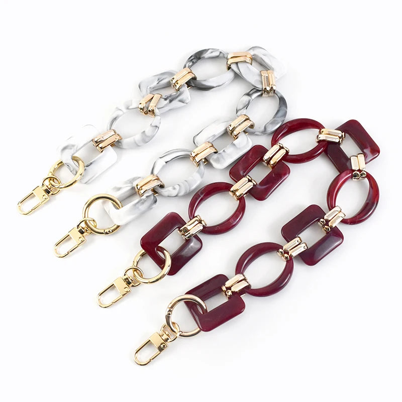 Deepeel L1-44 42/88cm DIY Bag Chain Accessories Colorful Resin Handle Detachable Handbag Strap Acrylic Bag Chains