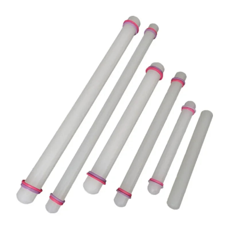 Fondant Rolling Pin with Adjustable Guide Rings Dough Roller Kitchen Decorating Tools for Cookie Pastry Pizza Clay
