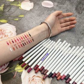Private Label 25 Colors Brown Nude Red Rose Waterproof Lip Liner Lipliner Pencil Wholesale Vegan Creamy Lip Liner