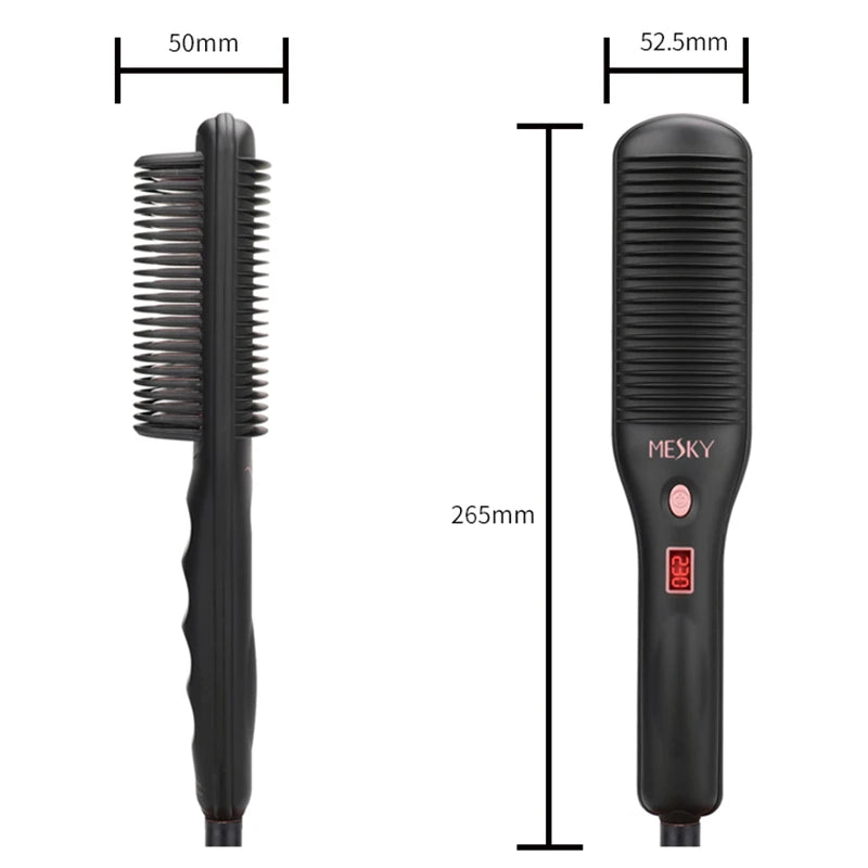 Salon Equipment Hair Styler Comb Professional Fast Heated Ceramic Flat Iron Hair Straightener Brush