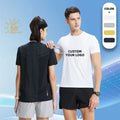 Custom Men's Gym T-Shirt for Sports Running Breathable 170 Grams Woven Oversized O-Neck Fit Digital Printing Sweat Wicking