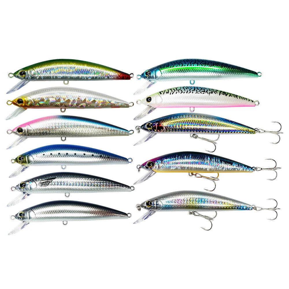 NewBility 13cm 38.9g 2.5-3m Sinking Hard Fishing Lure 3D Eyes Minnow Bait for Freshwater Seawater