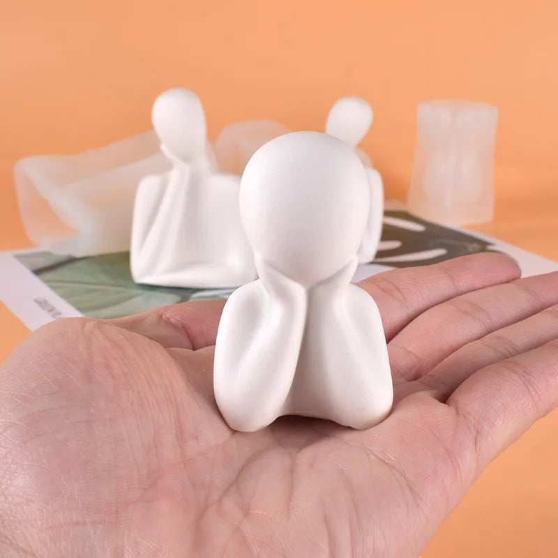 Tuo Gill Family Candle Silicone Mold DIY Aromatherapy Figure Abstract Human Body Manual Soap Plaster Decoration Mold
