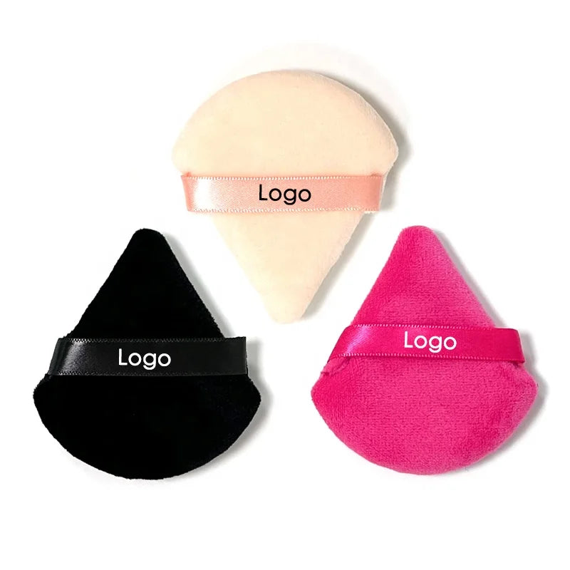 High Quality Cotton Makeup Puff Triangle Foundation Powder Puff Sponge for Dry or Wet Use Air Cushion Puff