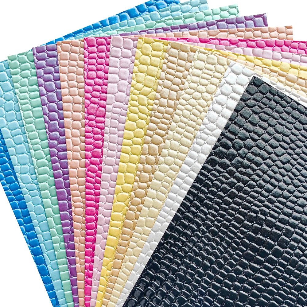 1mm Abrasion-Resistant Stone Grain Synthetic Leather Solid Color PU Embossed Faux Leather