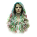 Celebrity Wig  New Designed Ombre Dyed Highlighted Color Daily Life Wearing Futura Henlon Fiber Synthetic Lace Front Wigs