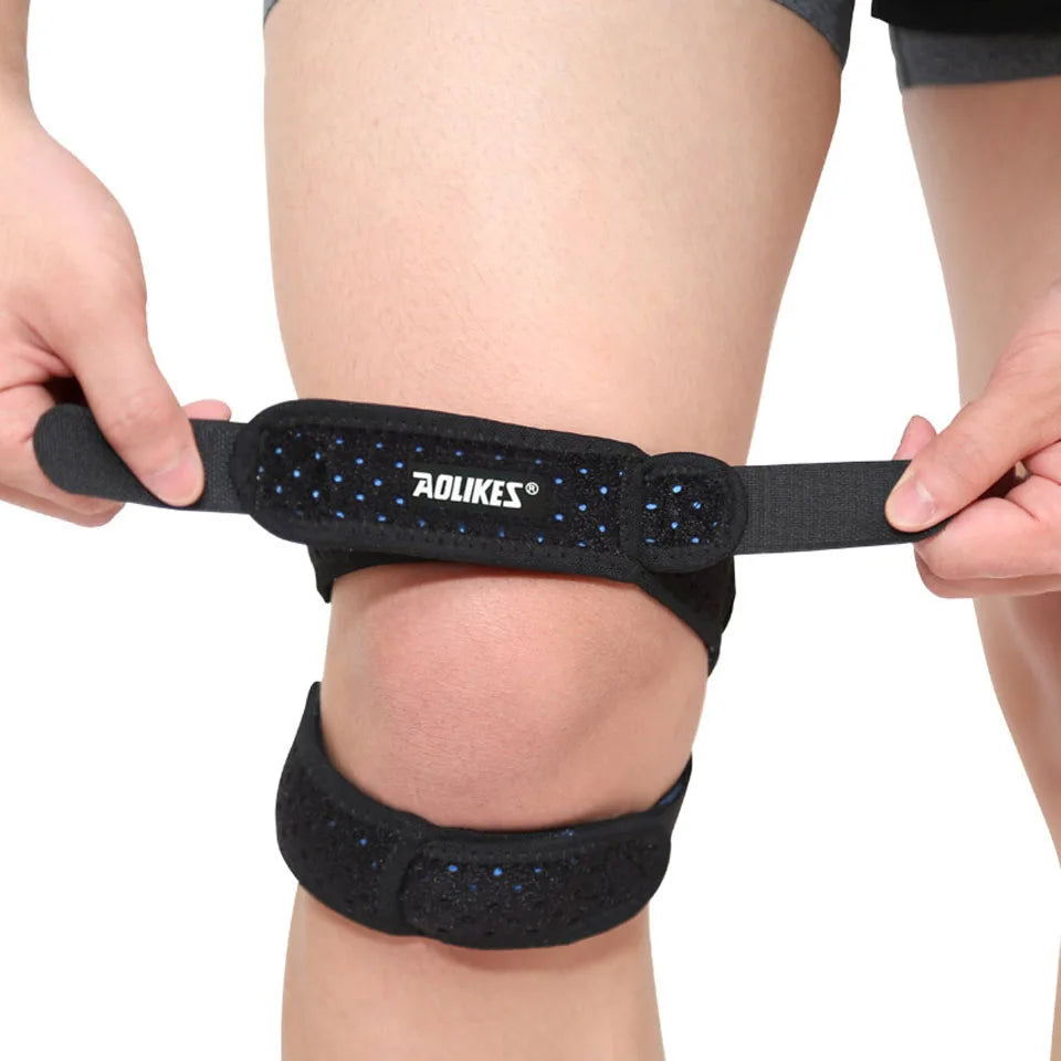 Aolikes 2024  Workout Knee Protector Support Patella Belt Running Knee Brace Belt Straps Sport Fitness Gym Hot Sale