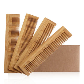 Private Label Bamboo Comb Portable Eco Friendly Hotel Supplies Disposable Rectangular Bamboo Handle Bamboo Comb