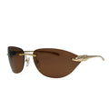 2022 Classic Brand Men's Rimless Stereoscopic Leopard Sunglasses Ultra-Light Metal High-grade Electroplated Frame