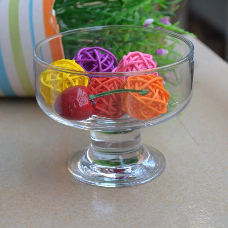 Ins Simple Crystal Cup Ice Cream Bowl Yogurt Pudding Bowl Dessert Milkshake Glass Cup for Wedding Bar Party Glass Bowl