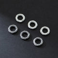 12mm Sterling Silver Closed Round Flower Pattern Jump Rings 925 Silver Circle Jump Ring Connector for Bracelet Necklace