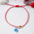 Go2boho 2024 New Martis Spring Glass Hope Evil Eye and Copper Cross Greek March Bracelet for Women Dainty Jewelry Birthday Gift