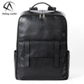 Andong Leather Men Business 15.6 Inche Laptop Backpack Genuine Cow Leather Fashion Large Capacity Travel Shoulder Bag 6823