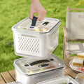 Fruit Storage Containers for Fridge with Vent Holes and HandleBPA-free Fridge Storage Container with Lid