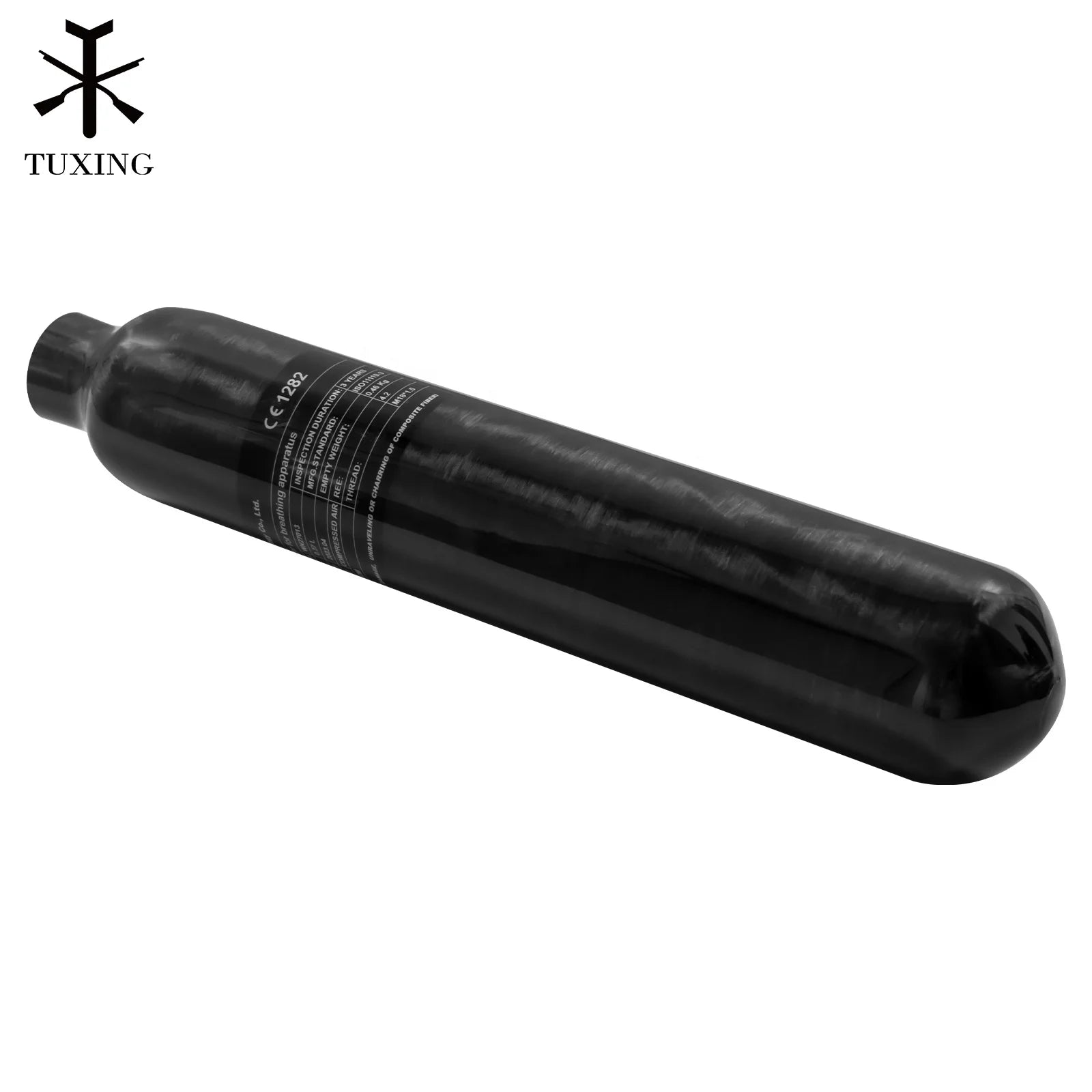 TUXING Stable Performance PCP OEM Safety 0.37L 300Bar 4500Psi 30Mpa 370cc High Pressure Carbon Fiber Air Tank for PCP Paintball
