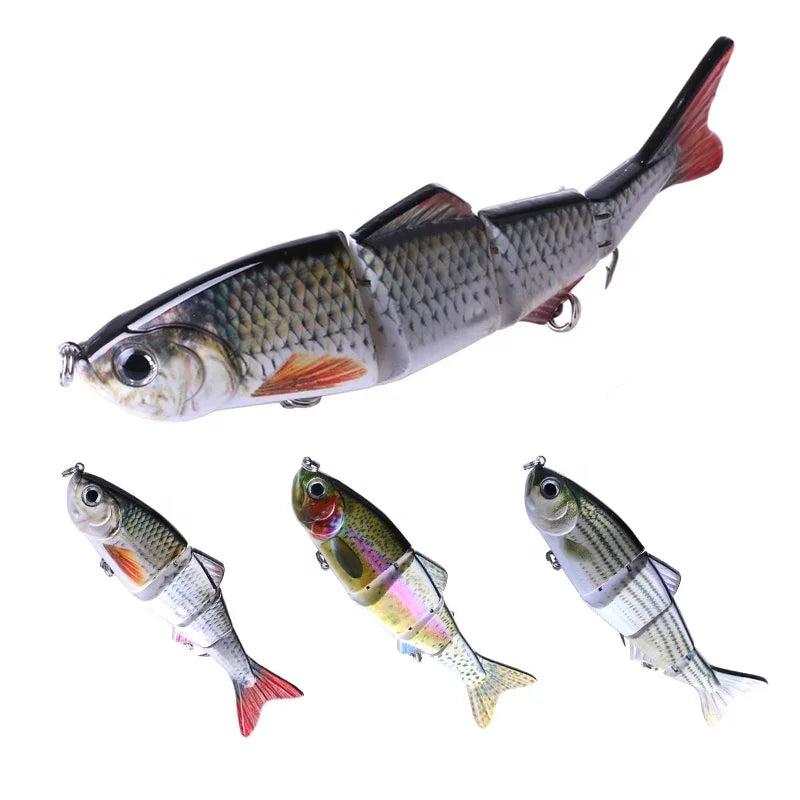 Wholesale JM030 15cm 37.3g Artificial Hard Plastic Baits 4 Sections Multi Jointed Minnow Fishing Lures
