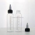 RTS in Stock Empty Refillable 30ml 30 ml 60ml 1 Oz Squeeze PET clear Glue Ink Pigment Scale Line Bottle with Twist Cap