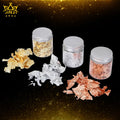 Shiny Gold Leaf Flakes Sequins Glitters Confetti for Painting Arts Nail Art Foil Decorative Paper Resin Mold Fillings