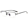 2024 Superior Quality Rectangular Half Acetate Titanium Presbyopia Multifocal Black Wholesale Glasses Eyeglass Frame Custom Logo
