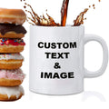 Personalized Text Upload Your Image with Different Designs 11oz Customized Photo Gift Mug Coffee Cups