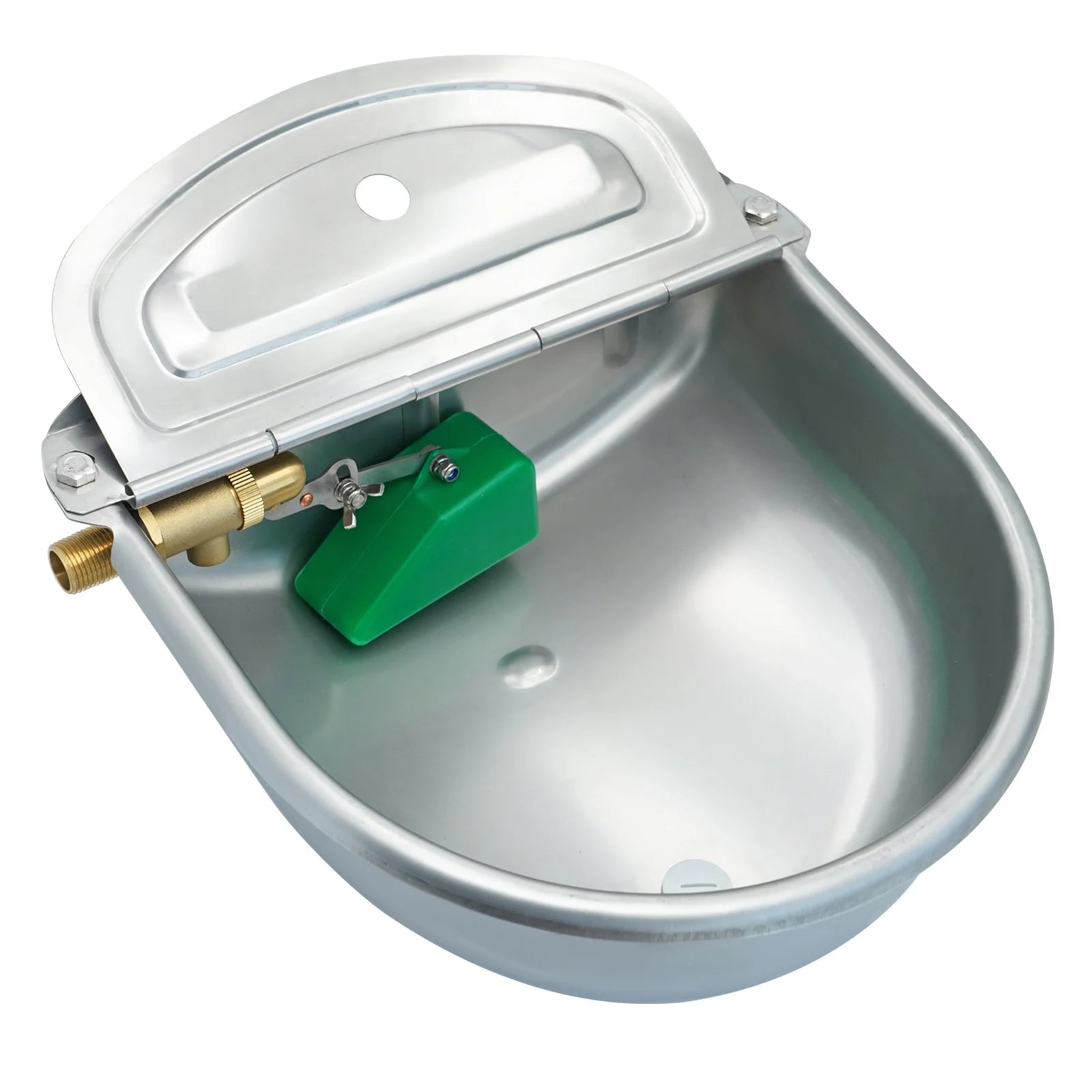 Large Capacity Livestock Feeder Drinker Stainless Steel Pet Dog Cattle Horse Donkey Drinking Water Cup Bowl