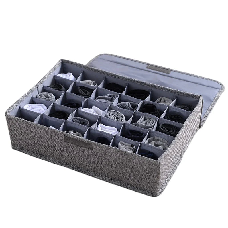 Hot Sell Foldable Fabric Simple Houseware Closet Drawer Storage Divider Underwear Socks Organizer All Season Neatening Storage