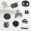 Custom Charms Zinc Alloy Metal Gold Sign Logo Plates Branded Blank Lazer Tag Logo Laser Tag Labels for Bag/Purse