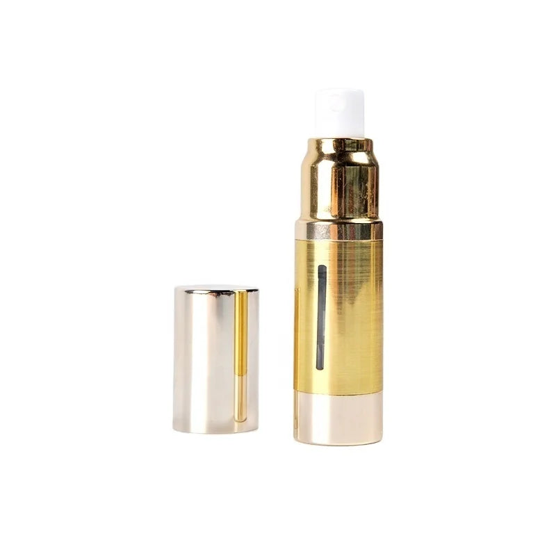 Airless Bottle Stock Skin Care Packaging Cosmetic Container 15ml Serum Aluminum Pump Sprayer Lotion Essential Oil Perfume Custom