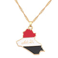 Hot Selling Country Flag Collar World Map Pendant Necklace UV Printed Zinc Alloy Drop Necklace Customizable Colors