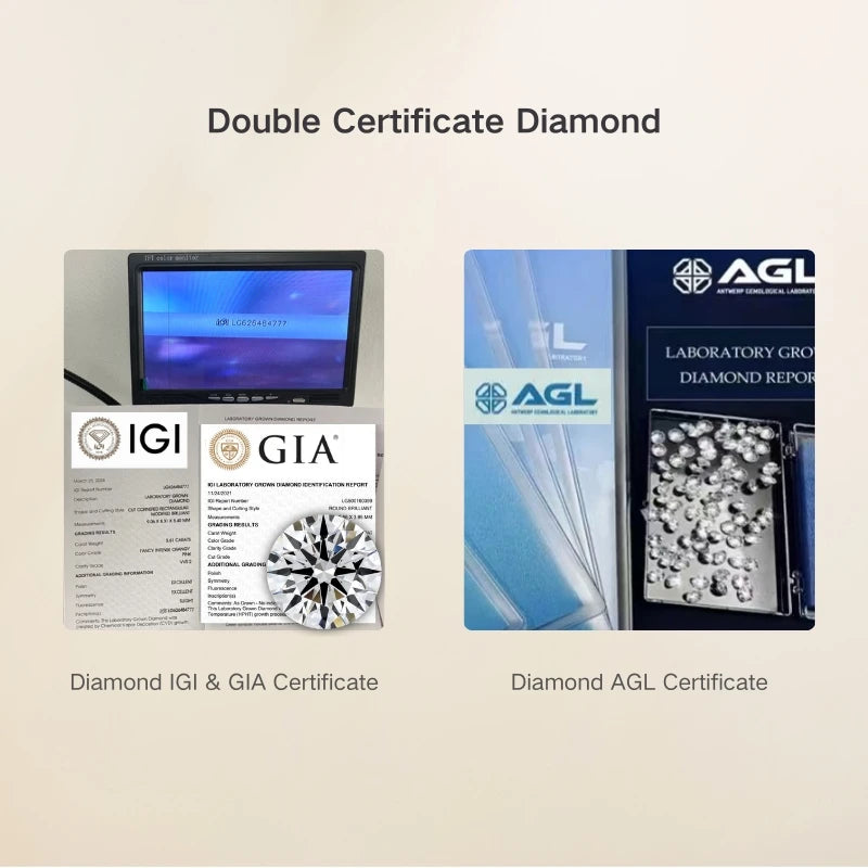 Lab Created VVS VS1 0.5CT 0.8CT 1CT 1.5CT 2CT 3CT 4CT 5CT 6CT HPHT CVD Synthetic IGI GIA Certified Lab Grown Diamond