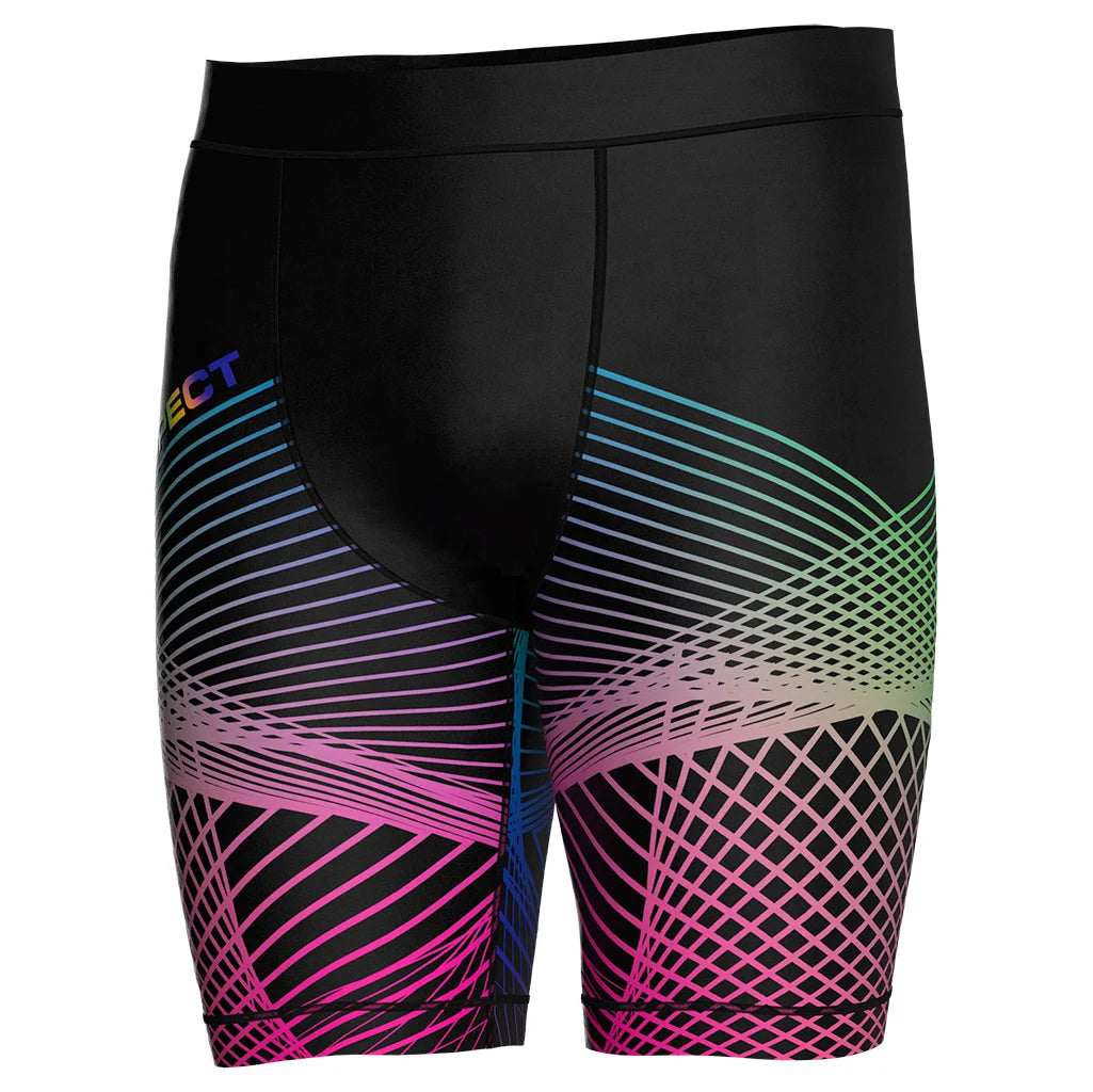 Colorful Unisex Male Female Gym Workout Bjj Long Compression Shorts Mens Longboard Compression Shorts